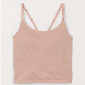 Slightly cropped sport tank top small